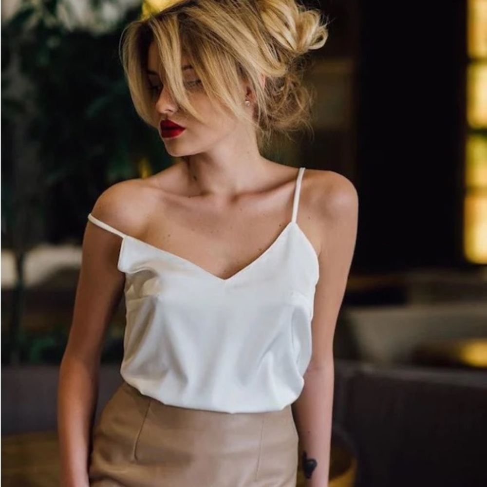 Silk white tank / white cami